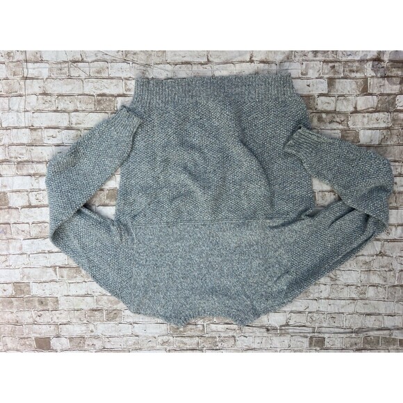 PECONIC BAY TRADERS Men’s Blue Marled Gray Knit Sweater Size L Wool - Picture 5 of 5